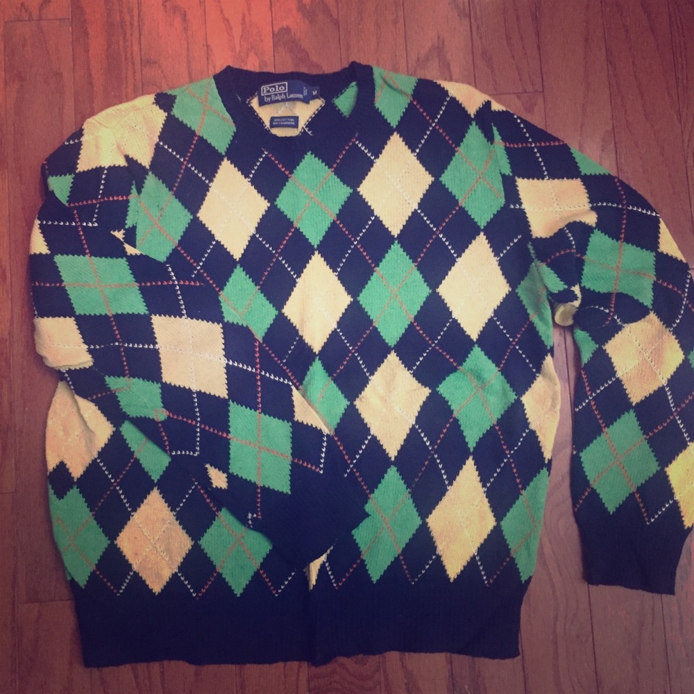 Ralph Lauren argyle cashmere sweater